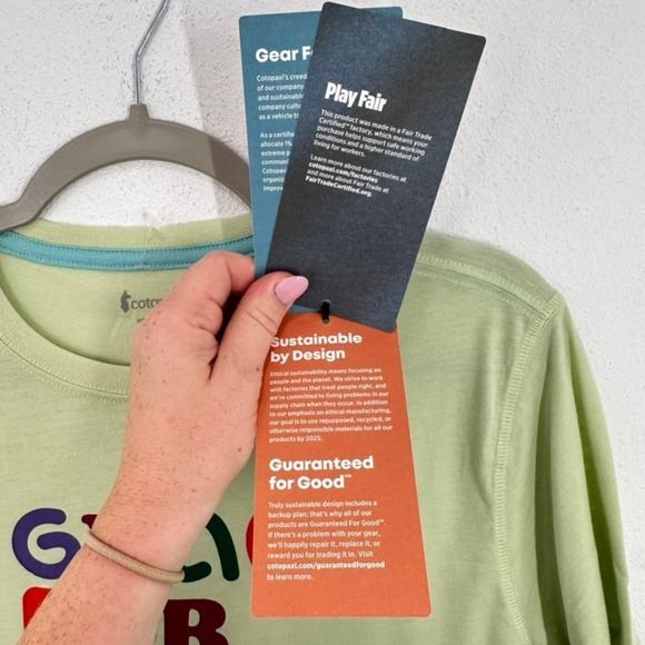 Cotopaxi Kids Gear for Good Organic T-Shirt Kids Unisex XL Lichen Green Casual - Picture 8 of 11